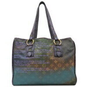 Louis Vuitton Monogram Jokes Heartbreak Purple Tote Bag